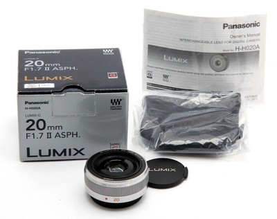 Near Mint Panasonic Lumix G mm F1 7 Ii Asph Lens Silver With Box Ebay