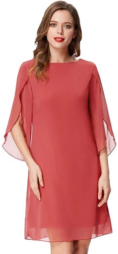 GRACE KARIN Women Loose Chiffon Dress Elegant Evening Dress for Cocktail Party M - Picture 4 of 4