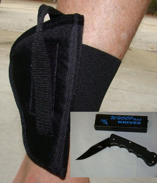 Ankle Conceal. Gun Holster Taurus 605 Right Hand W/ Folding Knife 709r