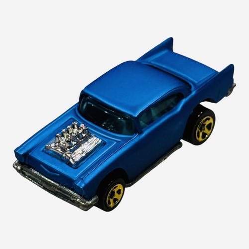 Hot Wheels - 1957 Chevy Bel Air - Made Malaysia 1976 - Metallic Blue
