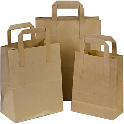 Brown Kraft Paper Carrier Bags