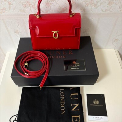 LAUNER　LONDON　美品　ハイソサエティレザーバッグ　ショルダー 75189-20-