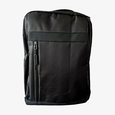 17" Slim Casual Laptop Backpack with USB Charging port Black | eBay
