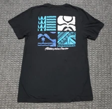 Hawaiian Island Creations Men's MED Black T Shirt Tribal Logo