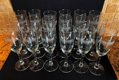 18 PIPER HEIDSIECK, FRANCE Champagne Flutes 7.5'' Tall; PRISTINE in orig. boxes