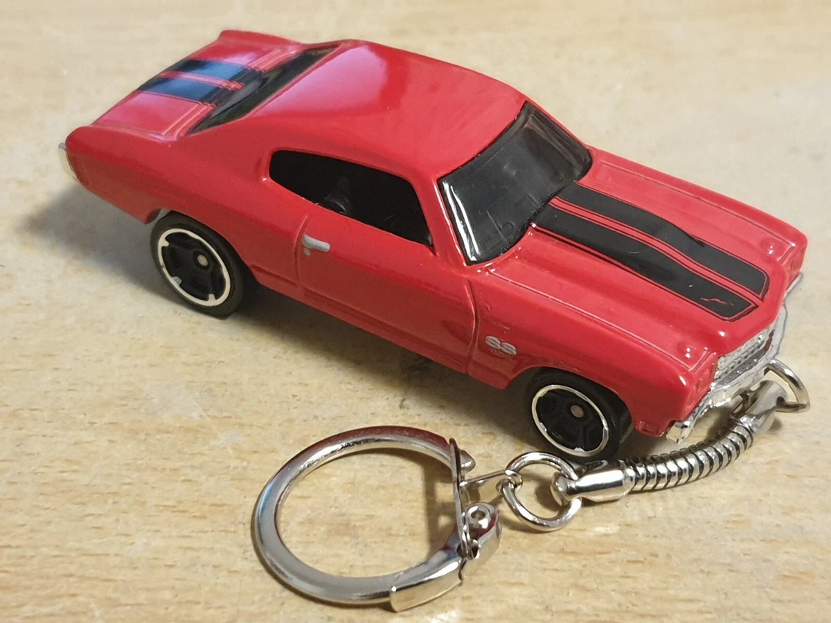 Diecast Chevy Chevelle Red Fast Furious Model Car Keyring Keychain FREEPOST