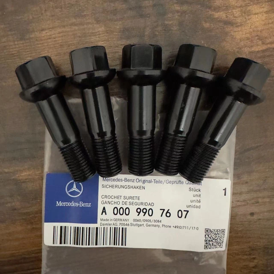 5PCS GENUINE Wheel Lug Bolts Nuts Kit for Mercedes Benz E400 E500 G500 S500 S550 - Image 2 of 3