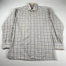 Olymp Luxor Plaid Shirt Slim Line Formal Shirt Button Top Cotton 15.5" 39cm