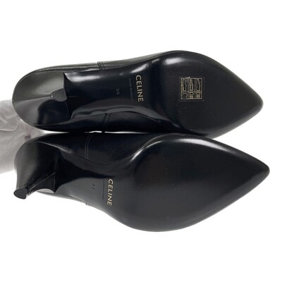 CELINE ブラック レザー ブーツ 38 36183-3554c-38no01.jpg