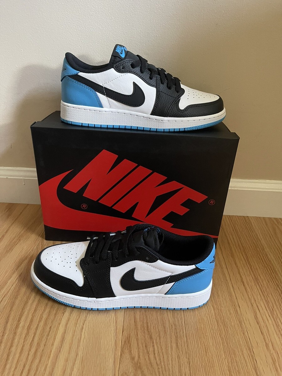 Nike Air Jordan Retro Low OG GS Size 8W Black Powder Blue