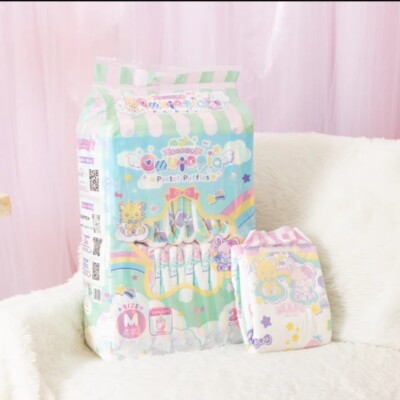 Omutopia Pastel Puffies Adult ABDL diaper Tape Type 6000ml