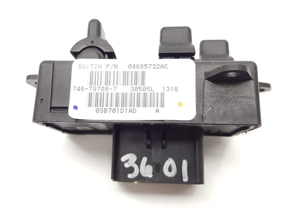 2001-2003 Dodge Caravan OEM interruptor de trava de porta de janela DRIVER 04685732AC - Imagem 3 de 4