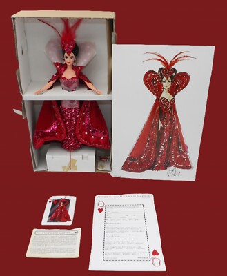 Queen Of Hearts Barbie Doll w/Stand Bob Mackie 7th Series #12046