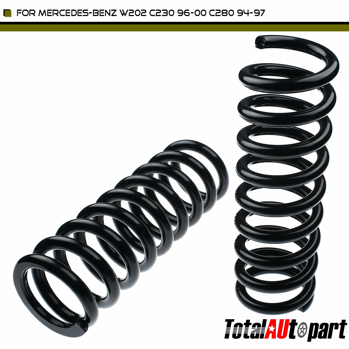 2 Coil Spring Rear Left & Right for Mercedes-Benz W202 C230 C280 1994 ...