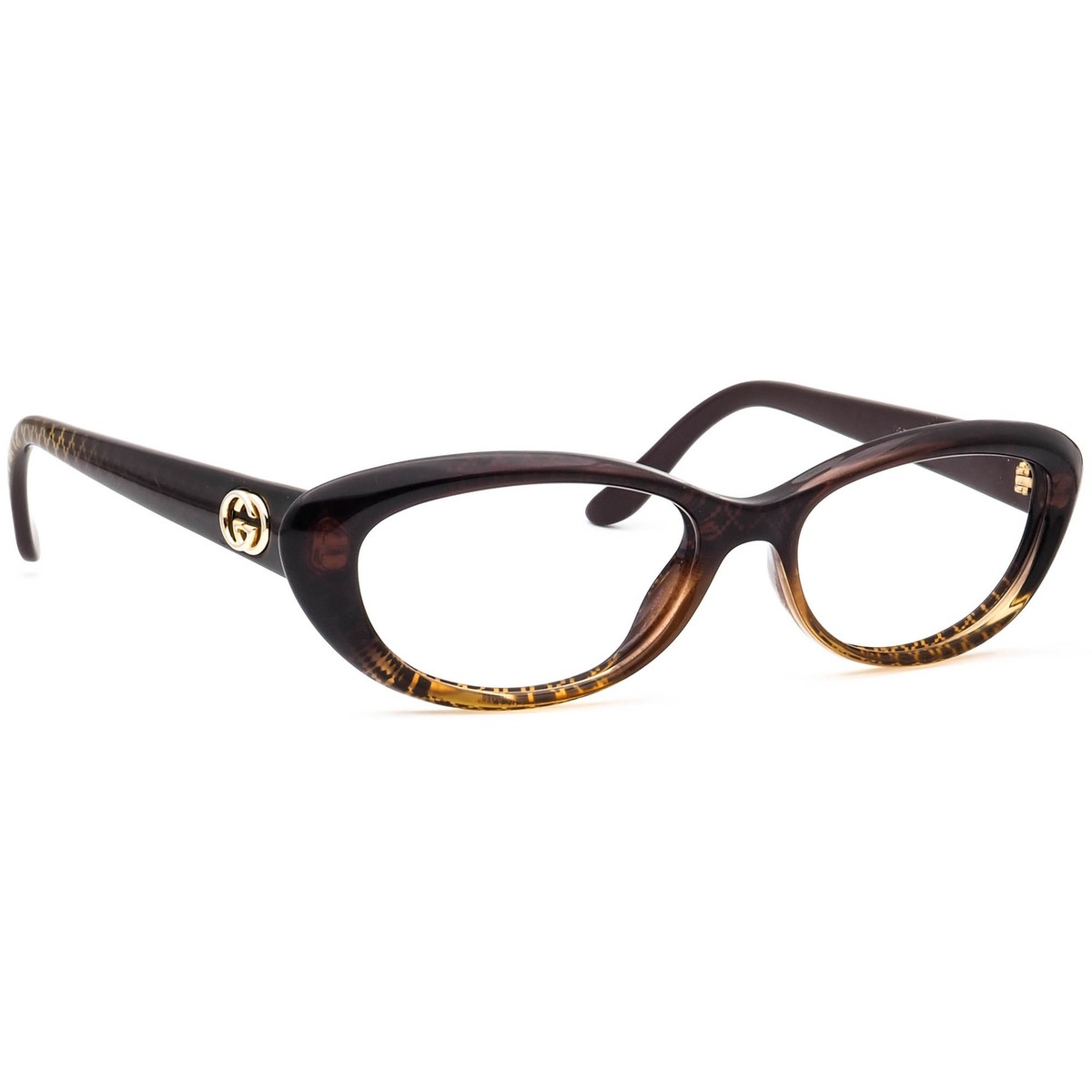 Gucci Eyeglasses GG 3566 W9B Brown Diamond Gradient Cat Eye Italy