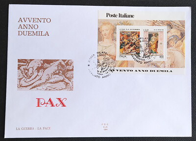 Italien Umschlag FDC Flügel 1284 Advent Jahr 2000 schön wie Foto