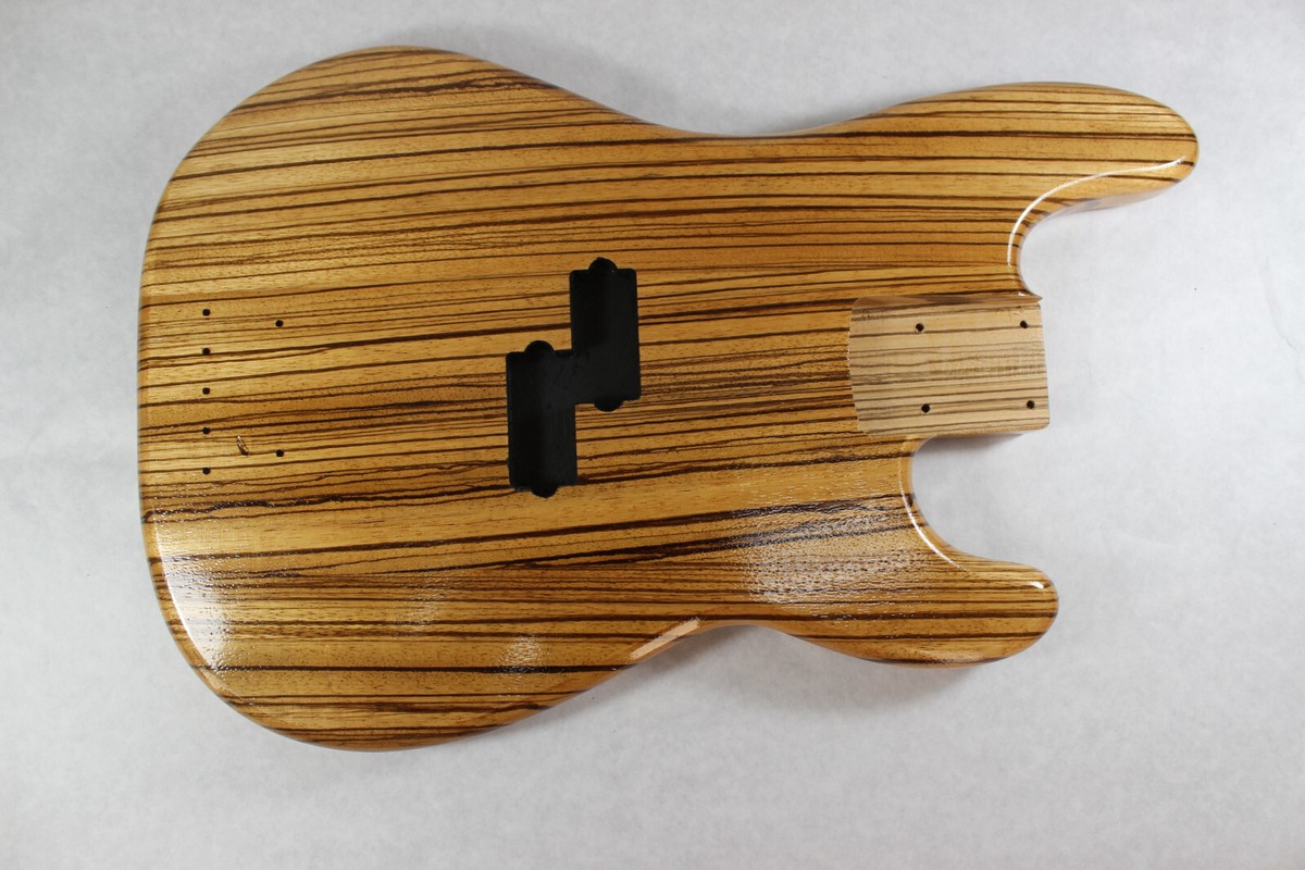 Zebrawood P bass guitar body - fits fender necks J1334 | eBay
