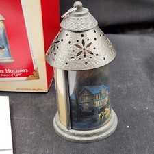 Hallmark Keepsake Thomas Kinkade Home For The Holidays 2003 Ornament Lights Up