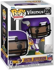 Funko POP! NFL Justin Jefferson Minnesota Vikings Figure #239 + Protector