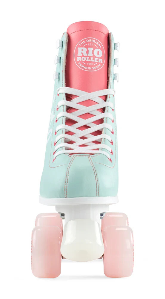 Rio Roller Outdoor Roller Skates Script Teal/Coral Adult/Kids- FREE SHIPPING