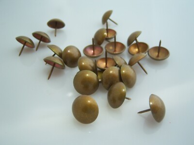 D.A.D.S. COPPER BRASS NAIL HEADS FUNITURE UPHOLSTERY High Dome Lot of 25 7/8''