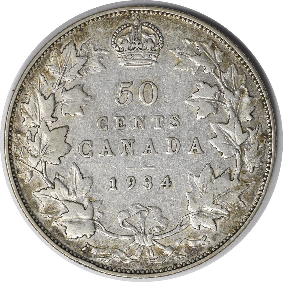 1934 Canada 50 Cents KM25A VF Uncertified #1010 - Image 2 of 2