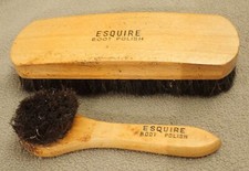 Lot Of 2 Esquire Boot Polish Shoe Shine Brushes Brush