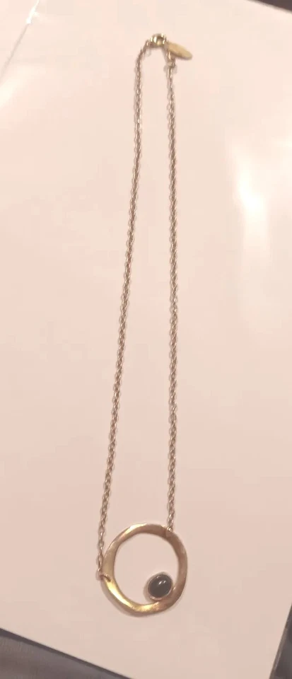 Collar Colgante Oro Marcia Moran Cuarzo Ahumado? Piedra  Foto 4 de 4