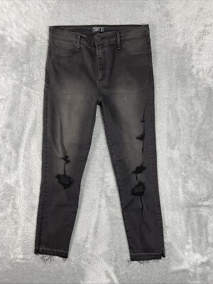 Abercrombie & Fitch Jeans Women's 31/12L Charcoal Simone High Rise Ankle Stretch