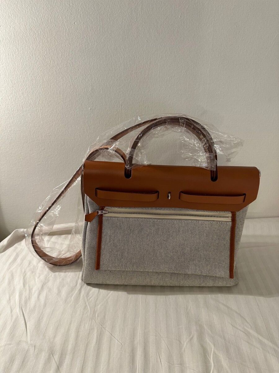 RARE- HERMES Herbag Zip Relief Brides de Gala Toile and RARE- HERMES Herbag Zip Relief Brides de Gala Toile and