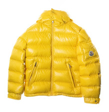 Moncler Maya Down Puffer Jacket - Yellow Kid's Size 8 - Hooded