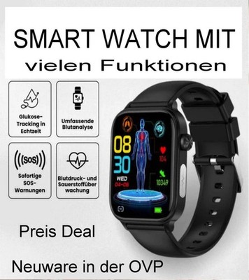 Smartwatch Damen Herren mit Bluetooth Anrufe, Fitness # Neu in OVP