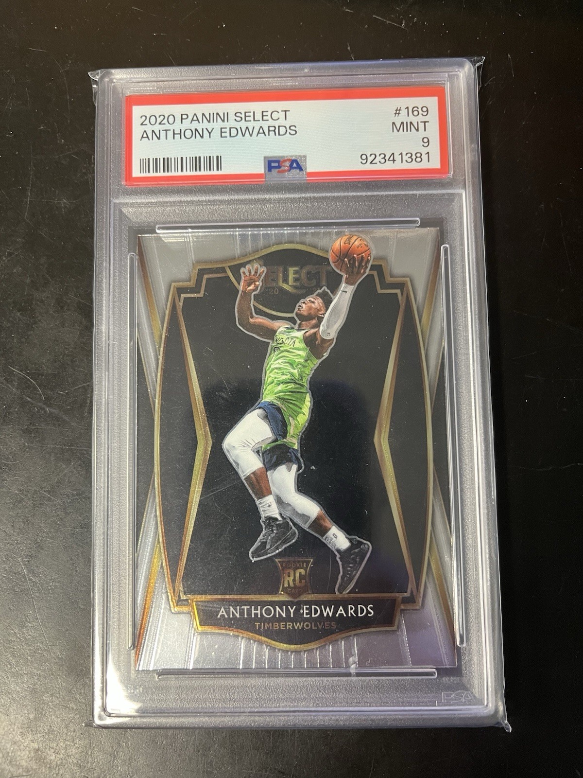2020 Select Premier Level #169 Anthony Edwards PSA 9 RC Rookie