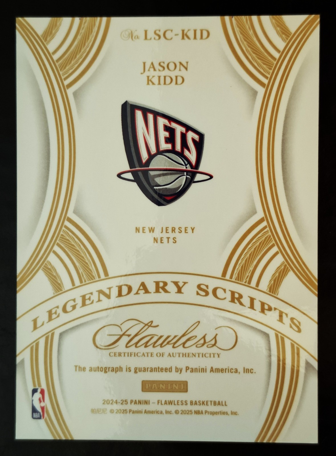 JASON KIDD-2024/25 Flawless Amethyst (#2/3) Legendary Scripts AUTO/AUTOGRAPH view 2