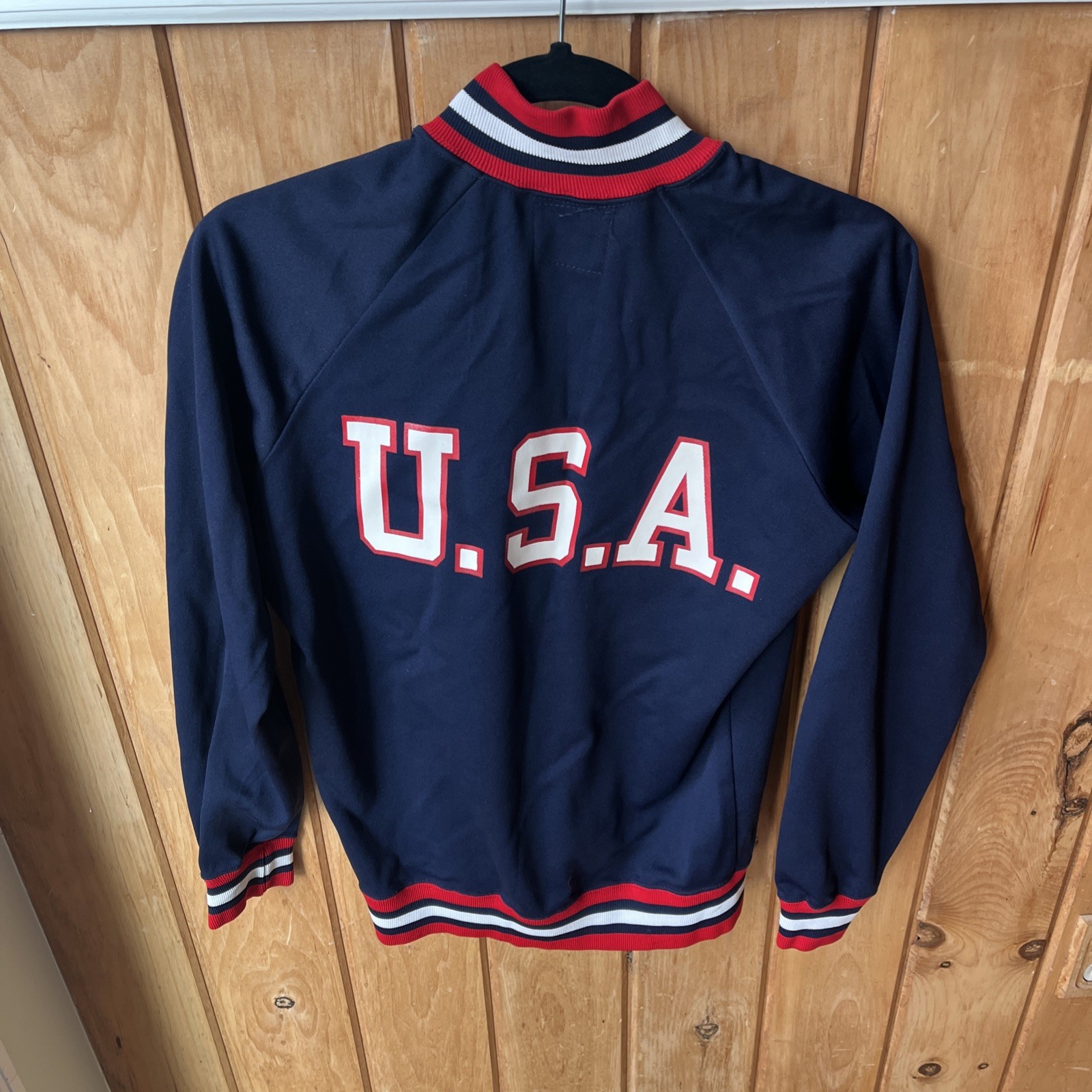Vintage 80s Men’s USA Shooting Team Champion Letterman Jacket, Olympics, Medium image 4