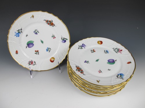 (8) Richard Ginori Perugia (White) Salad Plates 7 3/4"