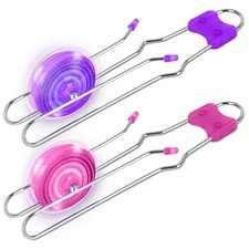 ArtCreativity Retro Light Up Gyro Wheels Toy - 2 Pack 8.5 Inch - Stocking Stuffe