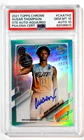 2021 Topps Chrome OTE Ausar Thompson Aqua Red Auto /99 PSA 10 Auto 10 Pistons