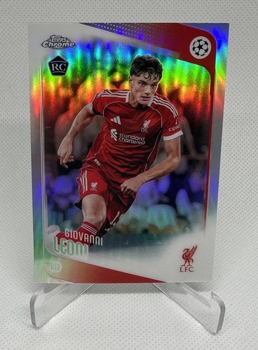 2025-26 Topps Chrome Uefa Club Competitions #73 Giovanni Leoni RC Refractor