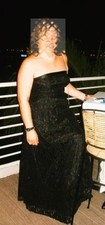 Betsy and Adam - Strapless Gown - Lace - Black - Size 14 fit on size 12 