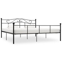 Vidaxl Bettgestell Schwarz Metall 200×200 Cm Neu