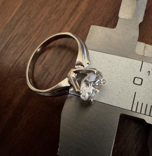 13k (14k) Gold Diamond Ring Size 6.5 2.7g Diamond 1.2ct White Round A3