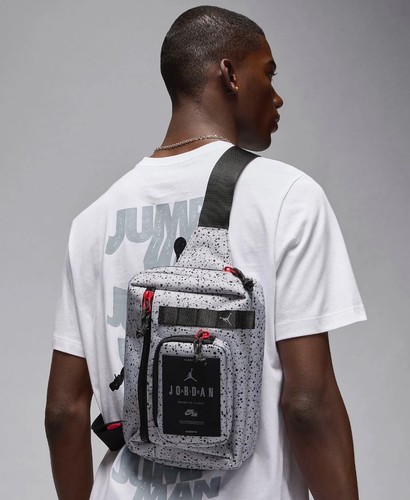 Nike Air Jordan Hesi Crossbody Bag (3L) Unisex Sling Bag Cement Grey MA0839-G0W - Picture 10 of 10