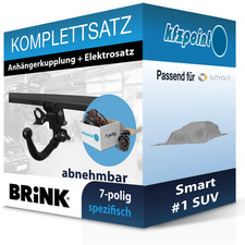 Für Smart #1 SUV 06.2022-jetzt BRINK Anhängerkupplung abnehmbar + 7polig E-Satz