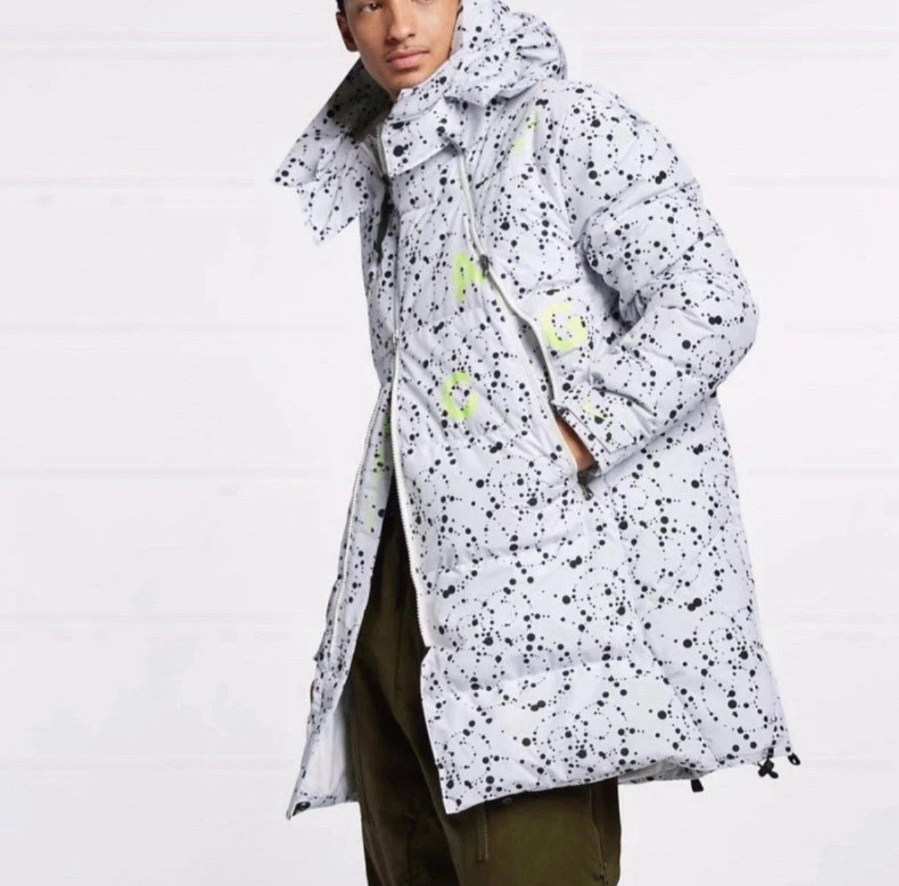 Nikelab ACG Black And White Down-Fill Parka nike AQ3517-100  size L  thumbnail 2