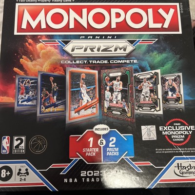 2023-24 PANINI MONOPOLY PRIZM NBA BASKETBALL  BOARD GAME BOX  Opened 10 NBA Base