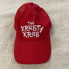 Nickelodeon SpongeBob SquarePants The Krusty Krab Red Adjustable Trucker Cap Hat
