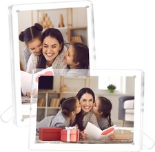 FIXSMITH 5x7 Acrylic Picture Frames 2 Pack, Clear 5" 7",
