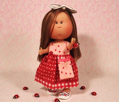 Adorable LadyBug Dress for 12'' Nines d'Onil Mia Doll NO DOLL or Shoes