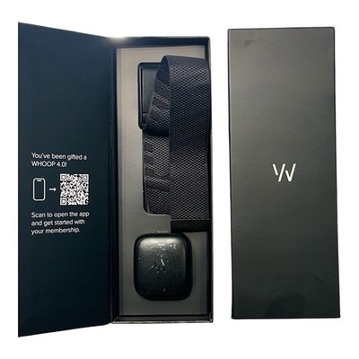WHOOP 4.0 Health and Fitness Tracker w/ Battery Pack SuperKnit Band Used Bundle